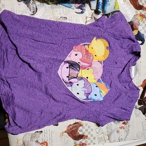 Purple Kids T-Shirt with Animal Print